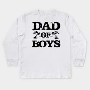 Dad Of Boys Cool Funny Daddy Fathers Day Gift for Dads Men Kids Long Sleeve T-Shirt